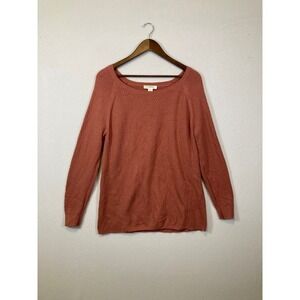 Motherhood Maternity Sweater Large Dusty Rose Textured Knit Long Sleeve‎